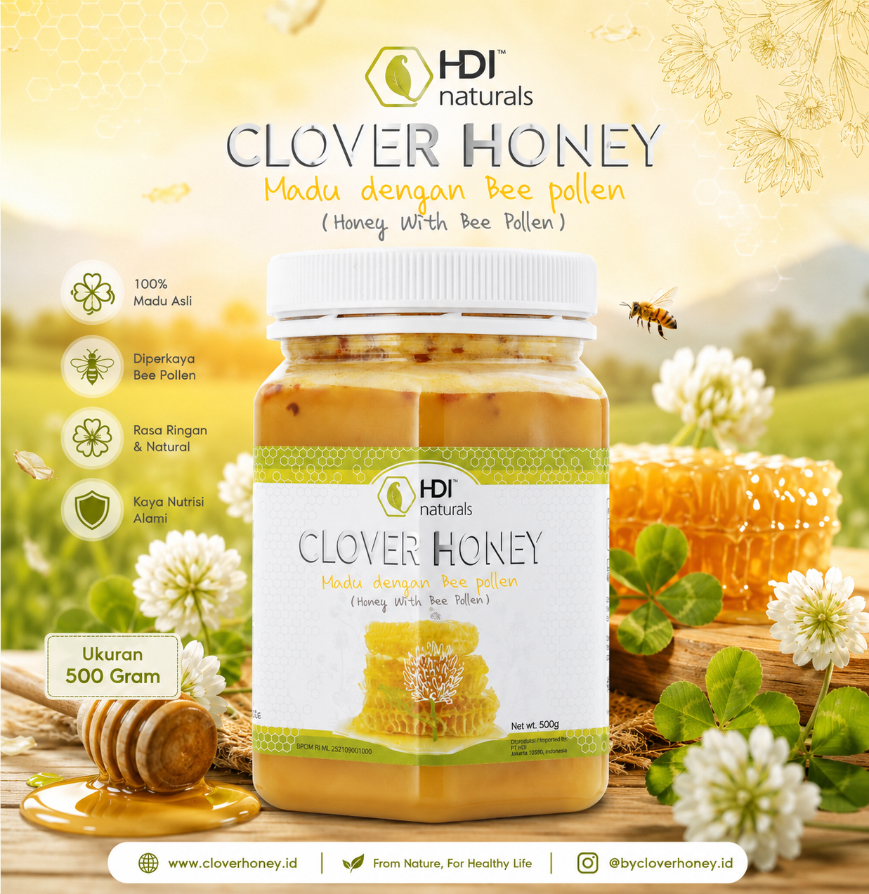 HDI Clover Honey 500 Gram